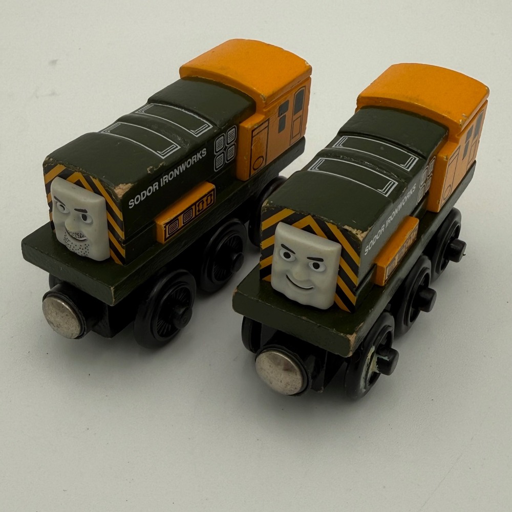 Thomas & Friends Wooden Railway Iron Bert & Iron Arry Sodor Ironworks Diesel Lot
